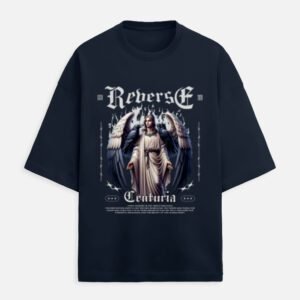 Reverse Angel Back Print Oversized T-Shirt