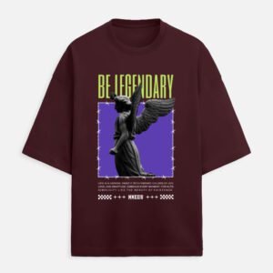 Reverse Angel Back Print Oversized T-Shirt