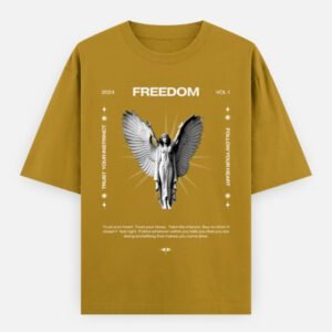 Freedom Angel Graphic Oversized T-Shirt