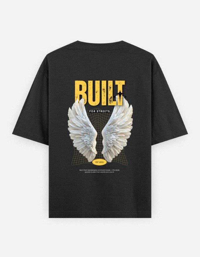 built different oversized tshirt bold graphic streetwear india