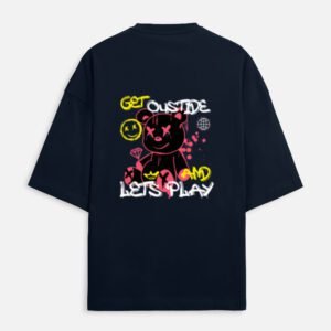 UrbanNova PLAY OUTSIDE Oversized T-Shirt graphic print casual streetwear