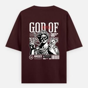 UrbanNova God of Hustler oversized t-shirt streetwear graphic tee