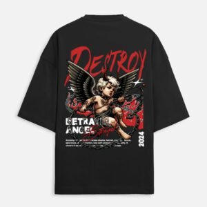 Destroy Betrayed Angel Back Print Oversized T-Shirt