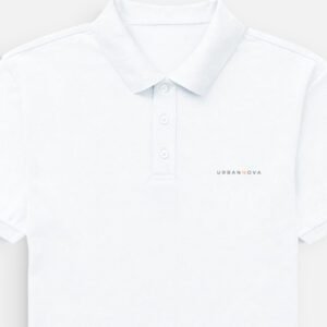 UrbanNova classic white polo t-shirt premium casual wear