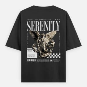 UrbanNova serenity oversized tshirt minimal aesthetic graphic tee