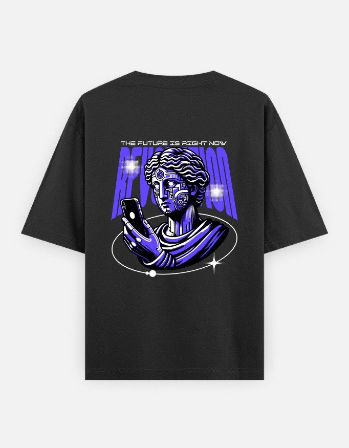 neo vision oversized tshirt futuristic graphic streetwear india