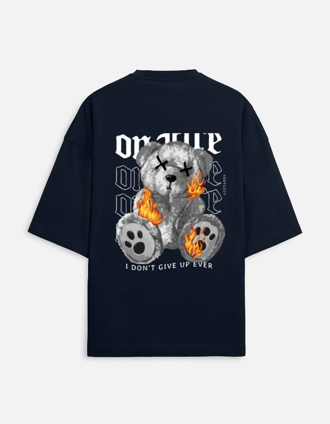 UrbanNova Dont Give Up Oversized T-Shirt motivational graphic streetwear