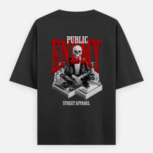 public enemy oversized tshirt bold graphic streetwear india