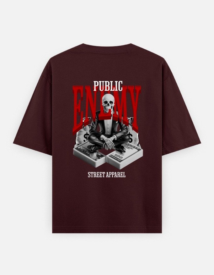 UrbanNova “Public Enemy” Oversized T-Shirt - Urbannova