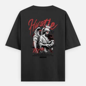 hustle more oversized tshirt motivational graphic streetwear india